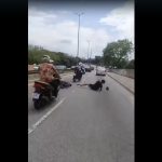 Homem foge em moto sem capacete da polícia e causa acidente em Rio das Ostras